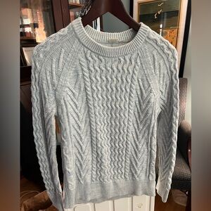 GAP Blue Cable Knit Sweater Womens Small Minimal Classic Cozy
